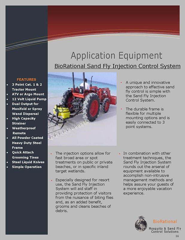 Brochure page 16 BioRational Vector Control sand fly injection equipment